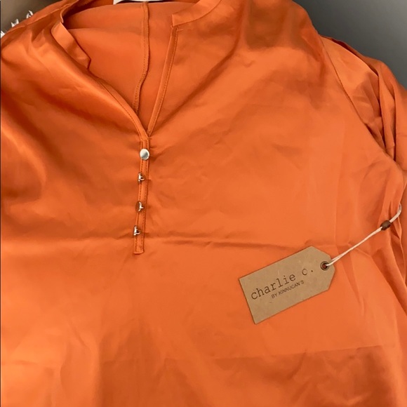 Charlie O burnt orange blouse! SOLD - Picture 7 of 7